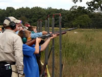 Instructor and student at shooting range