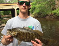 Biologist with Smallmouth Bass