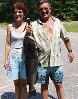 Ryszard Grzesik with channel catfish