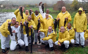 Project ChalleNGe participants with trout.