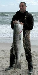Pete Clavero with winning striped bass