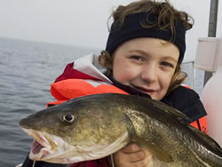 Youngster with winter cod