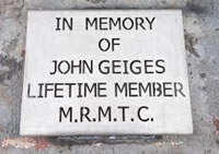 John Geiges plaque