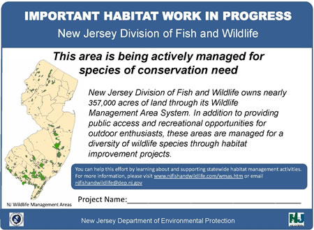 Habitat Restoration Project Sign