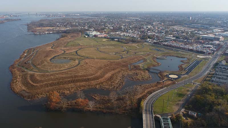 cramer hill waterfront park aerial view photo