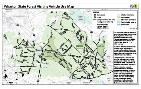 Wharton State Forest Visiting Vehicle Use Map Released