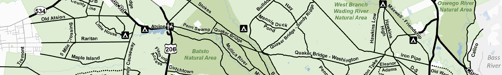 Proposed Wharton State Forest Visiting Vehicle Use Map