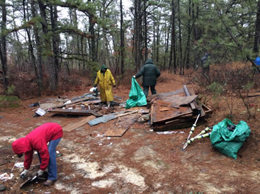 photo-Brendan T. Byrne State Forest cleanup