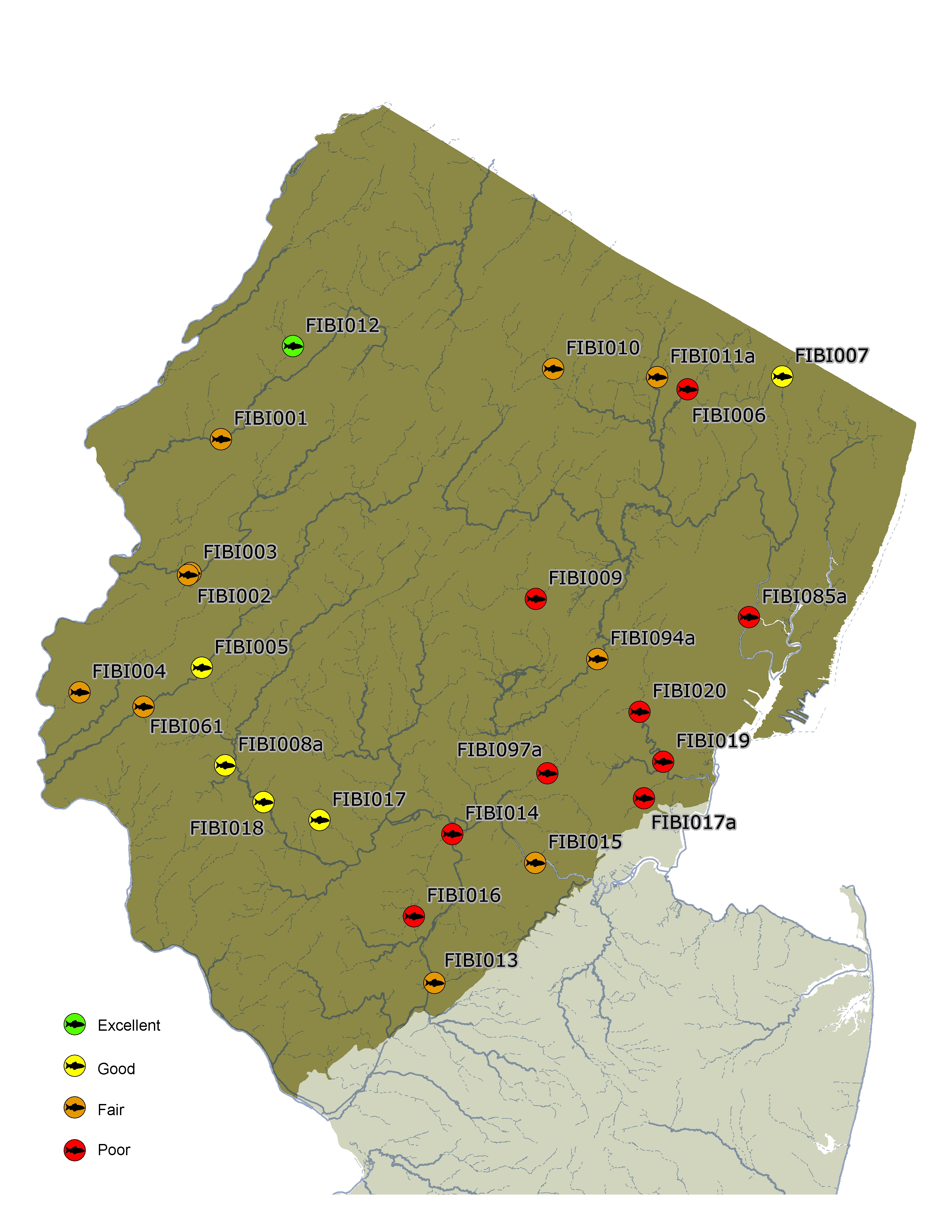 2005 sampling map