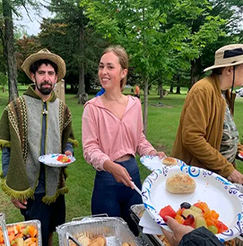 Catered meals are offered each day of the Delaware Sojourn. Photo bythe Delaware River Sojourn. 