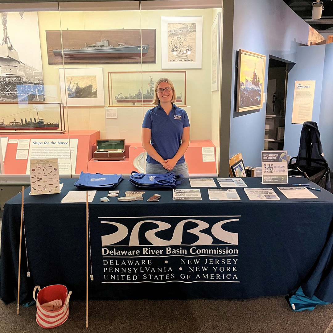 DRBC staff participated in the Delaware River Festival. Rain kept the activities inside. Photo by the DRBC.