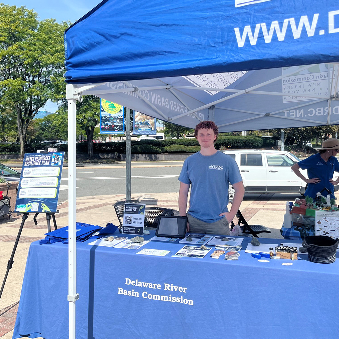 DRBC staff brought WRRP info and DRBC's climate survey to the Trenton RiverFest. Photo by the DRBC.