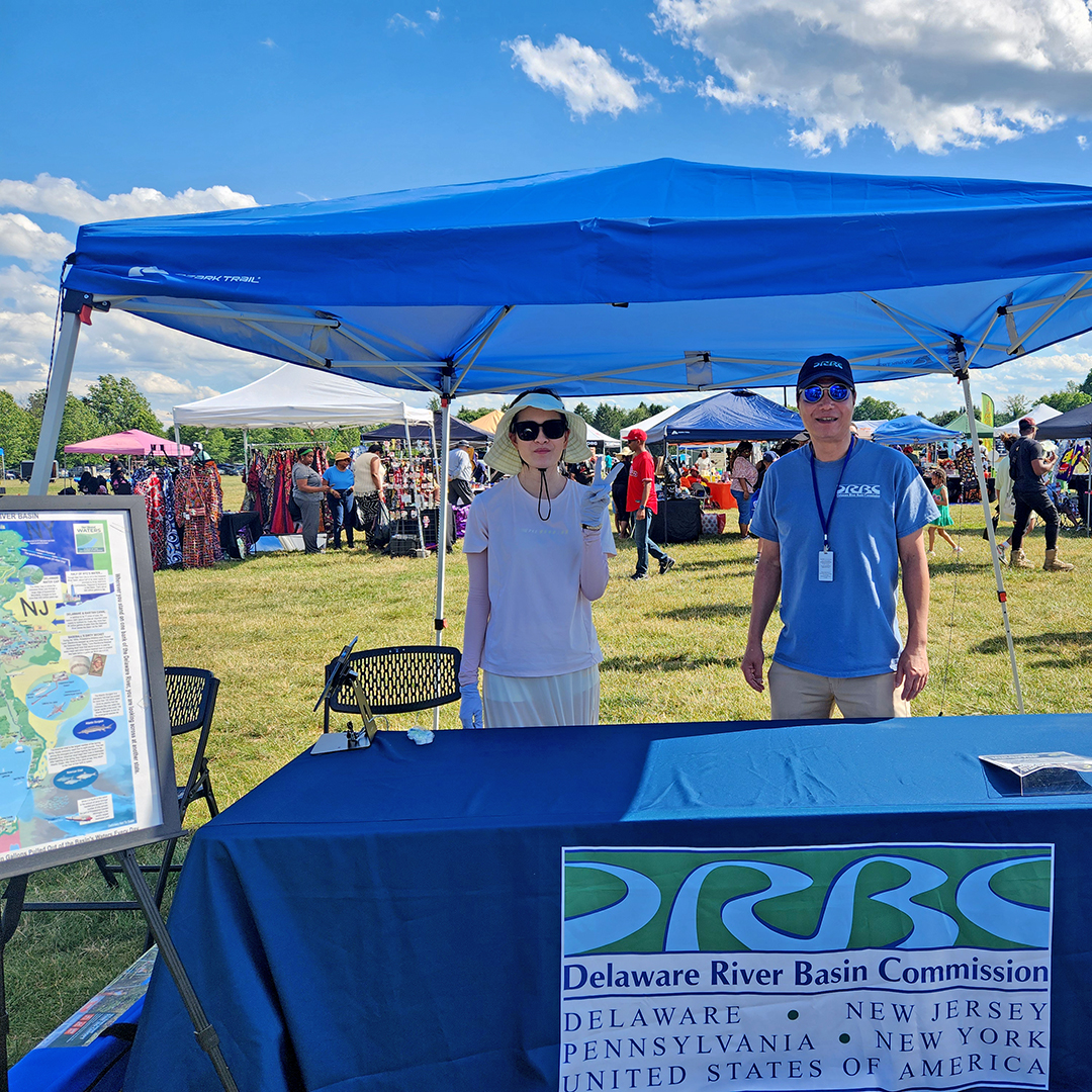 DRBC staff table at Mercer County's Juneteenth Celebration. Photo by the DRBC.