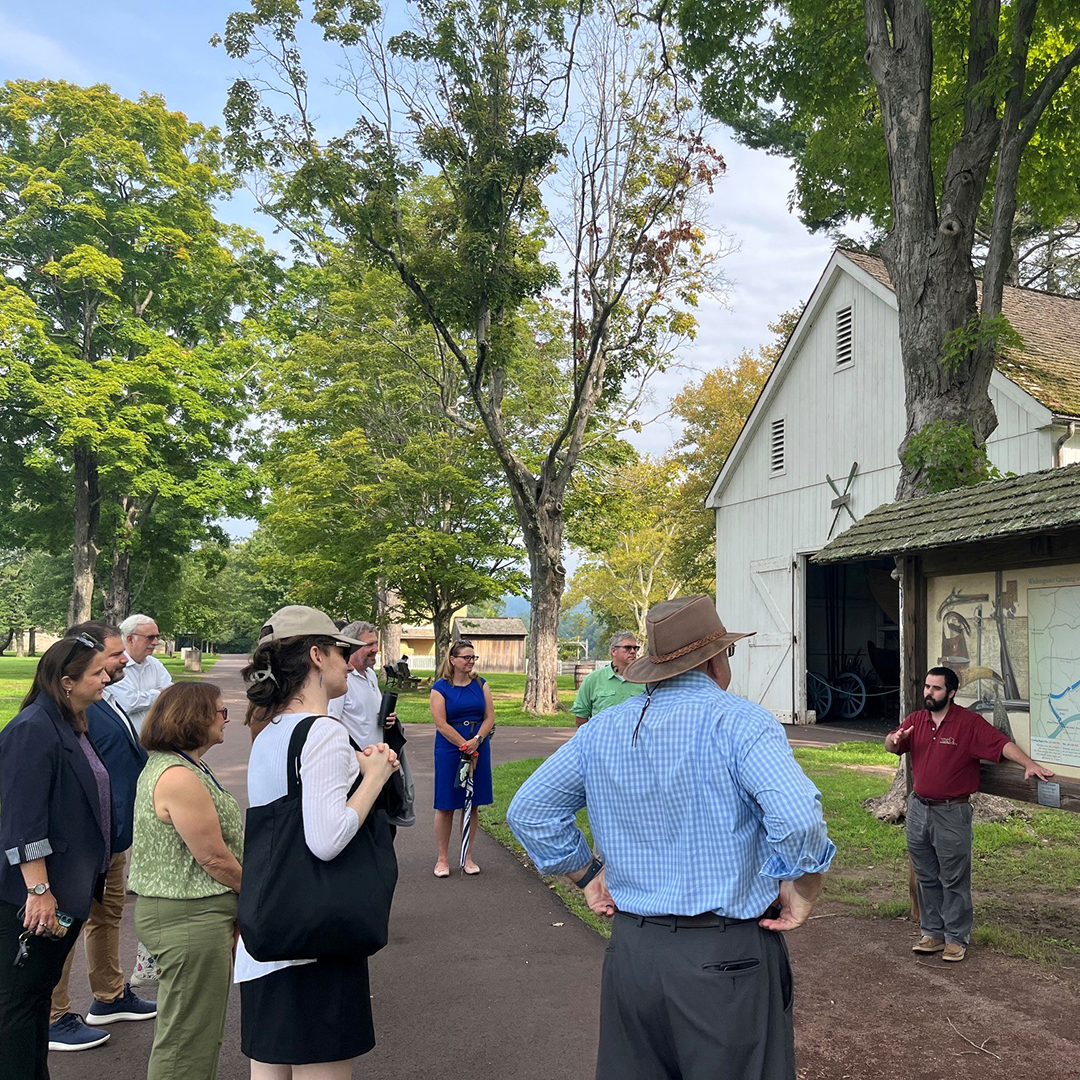 DRBC staff and Commissioners tour Washington Crossing Historic Park. Photo by the DRBC.