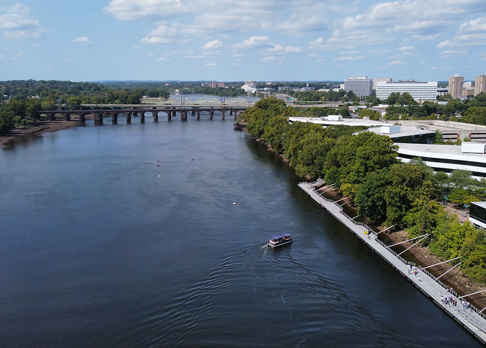 The Delaware River at Trenton, N.J. Photo courtesy of The Watershed Institute.