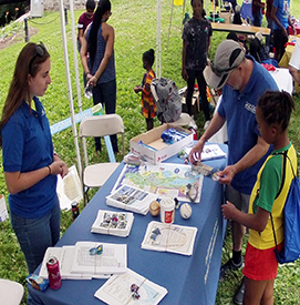 DRBC staff enjoyed interacting with festival attendees, answeringquestions & sharing info about the Delaware River. Photo by the DRBC.