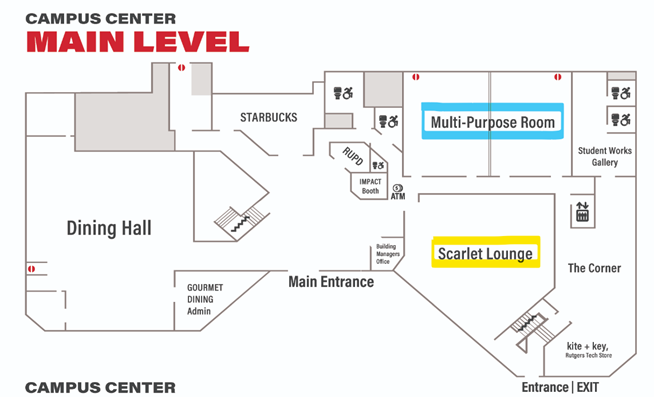 Map of Rutgers Campus First Floor.