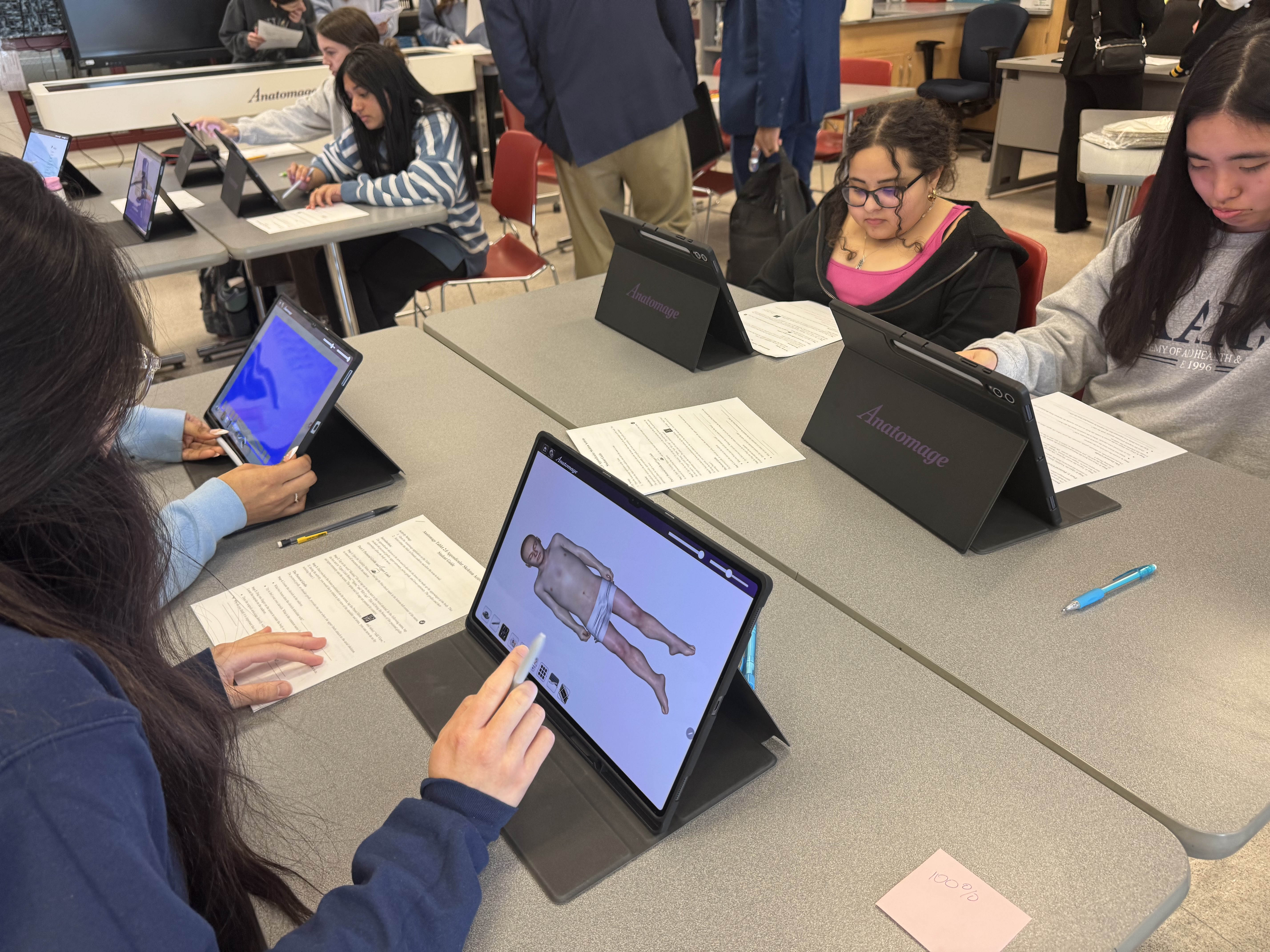 students with tablets