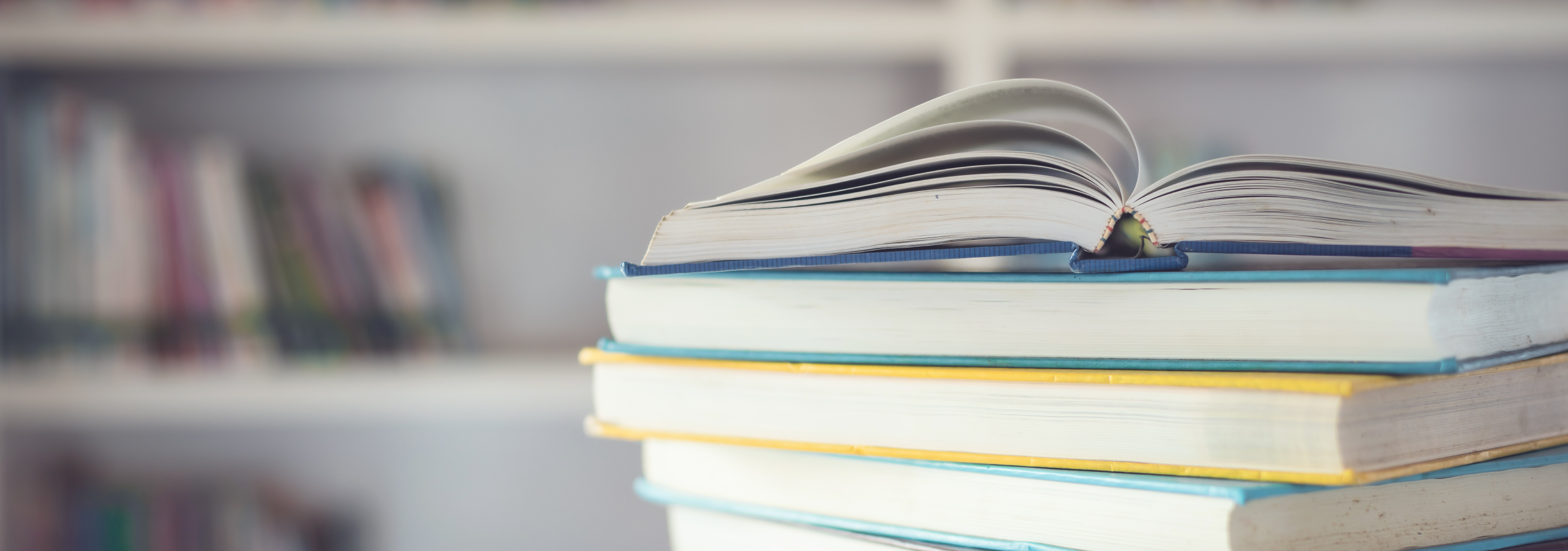 close up of books