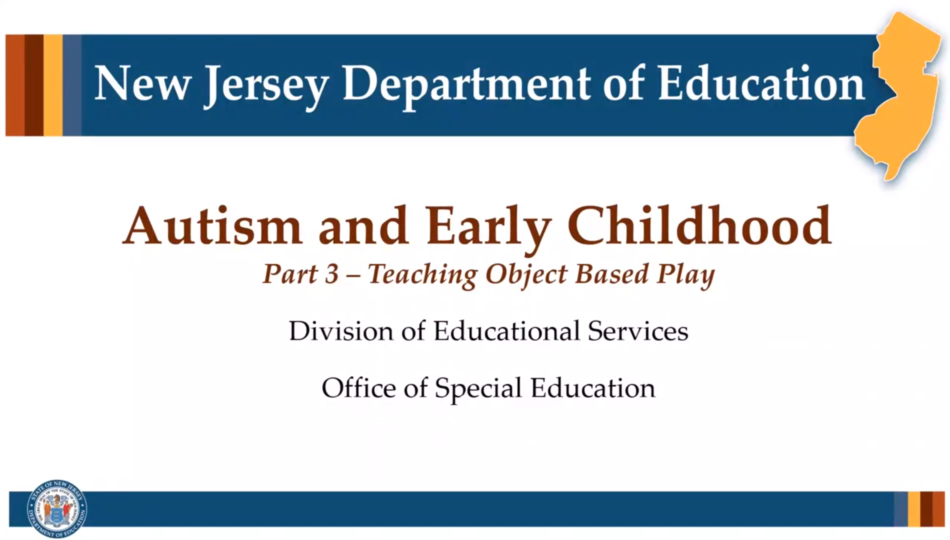 Powerpoint title slide for autism and early childhood part 3 purposeful play