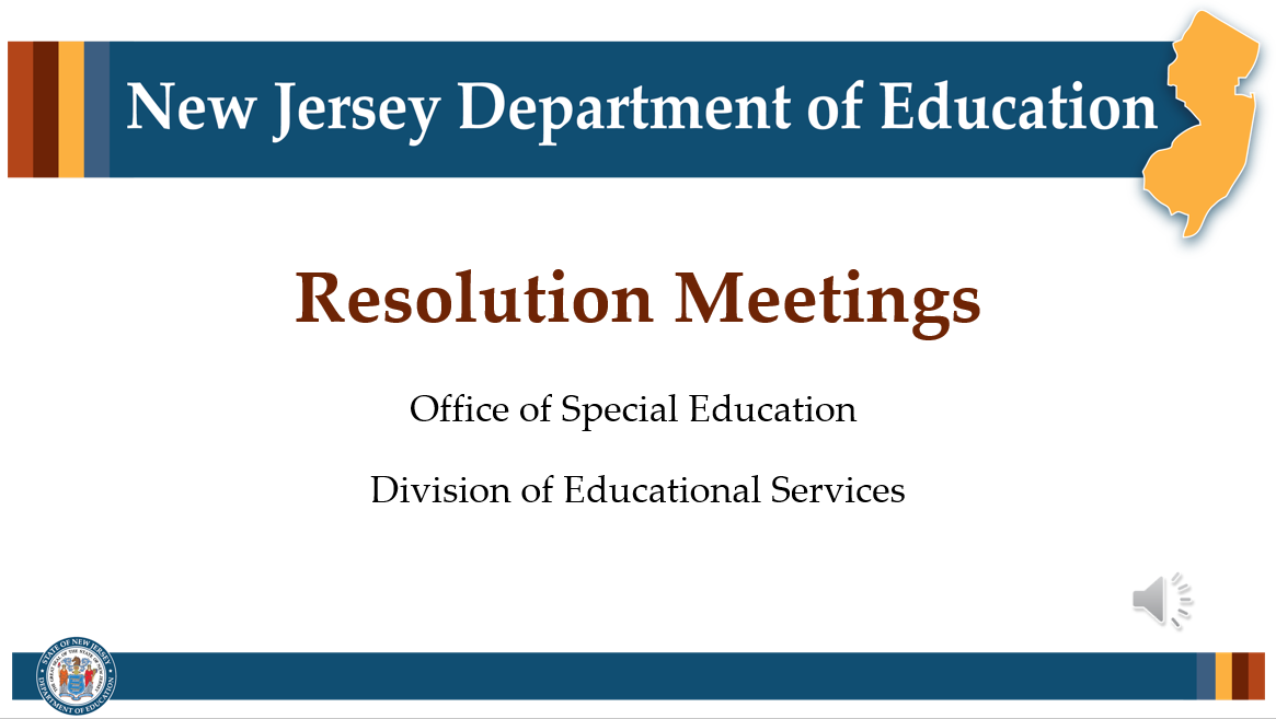 Powerpoint cover page slide with the title of the presentation and an indication that this was developed by the Office of Special Education