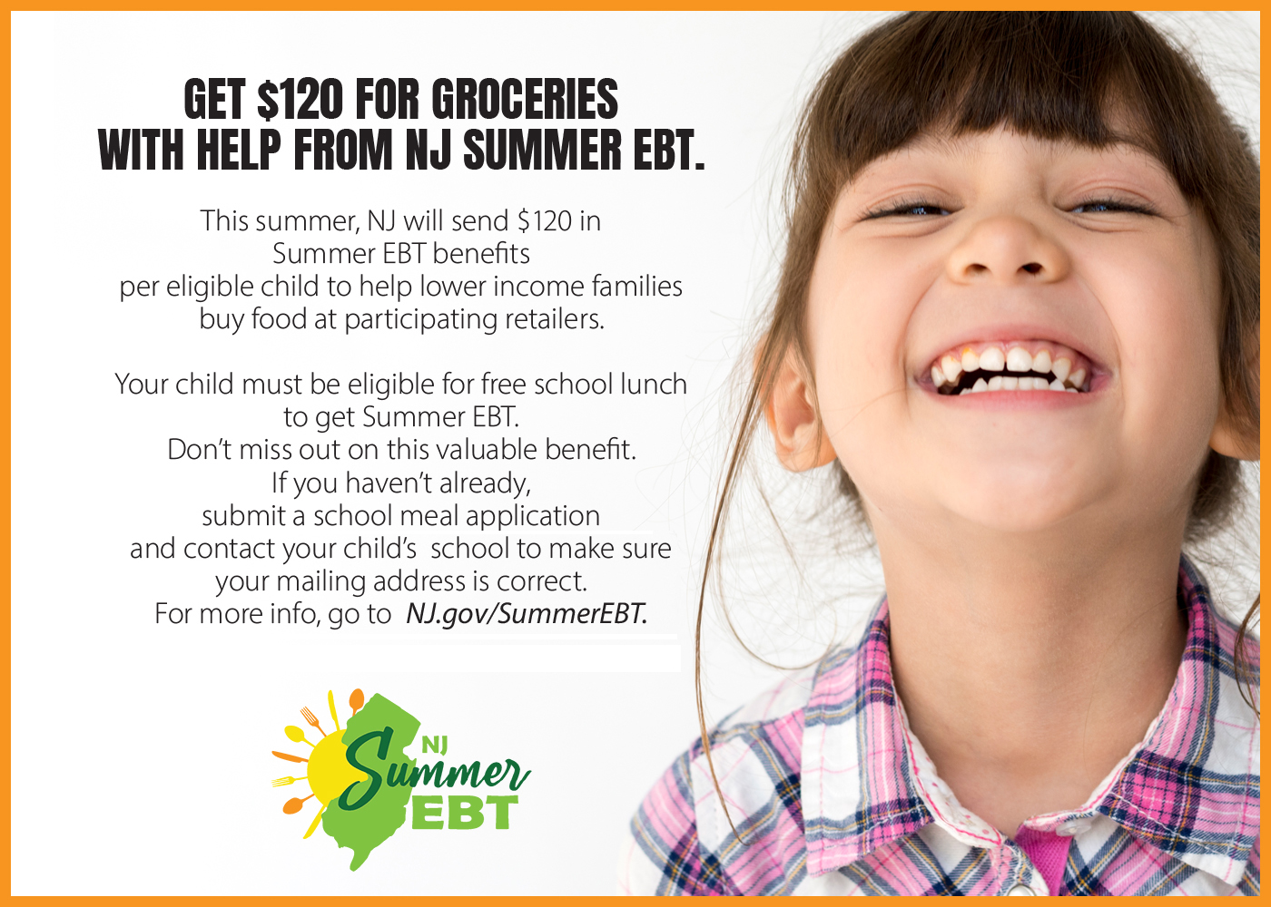 Get $120 for groceries infographic