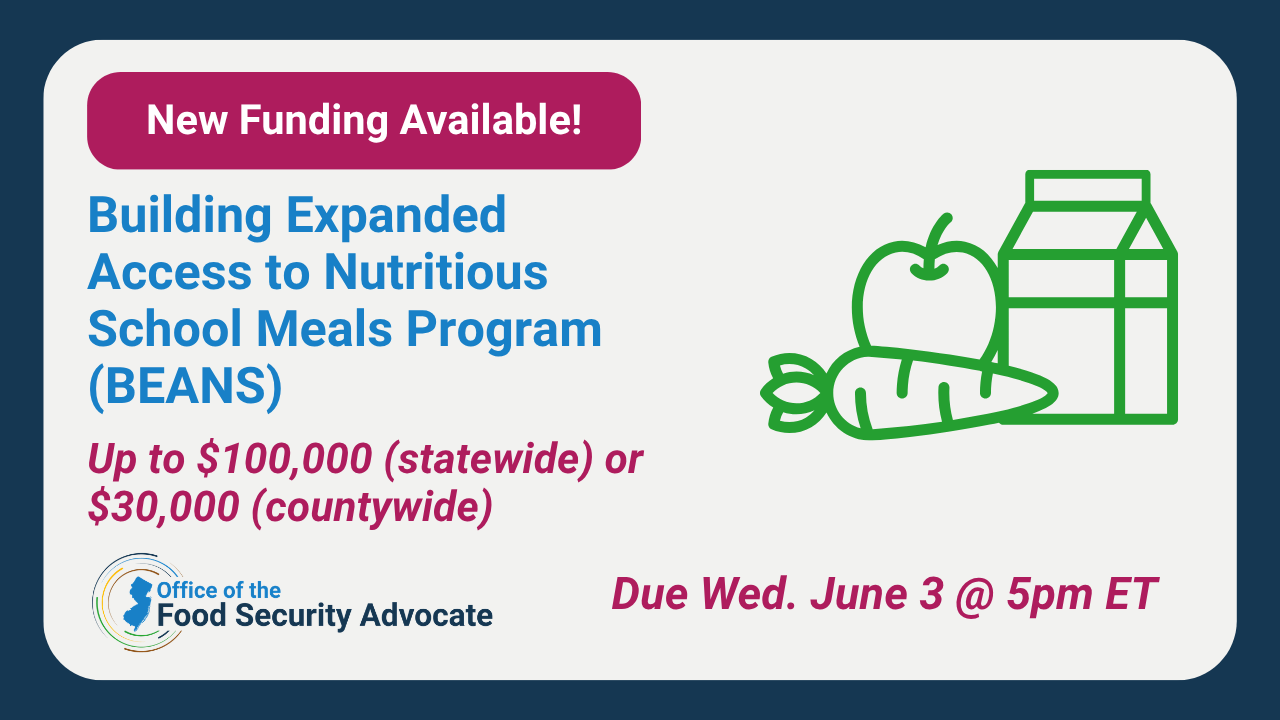 Request for Applications (RFA): Building Expanded Access to Nutritious School Meals (BEANS)