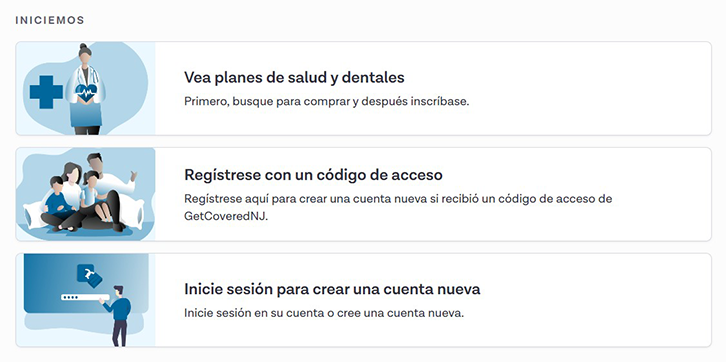 Screenshot: Find where to Return to Get Covered NJ