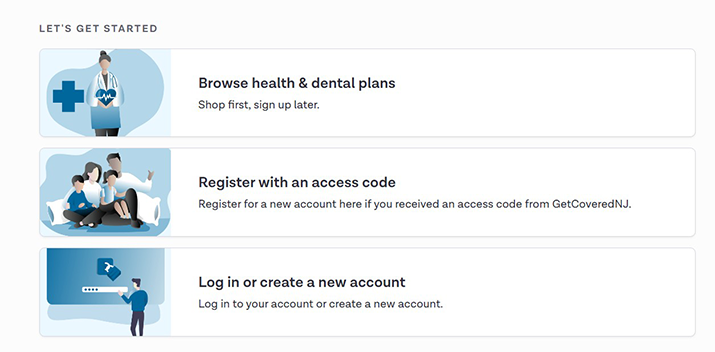  Screenshot: showing where to find Returning to GetCoveredNJ