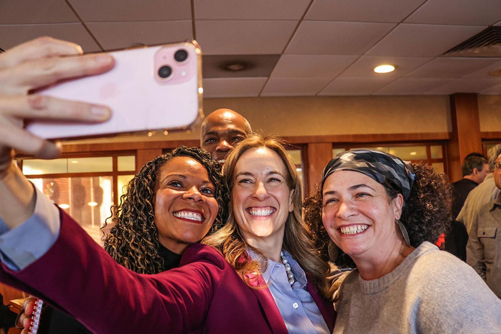 Mikie Sherrill with group of womens taking selfie