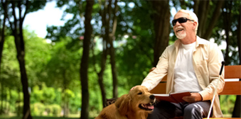 Photo of a blind man