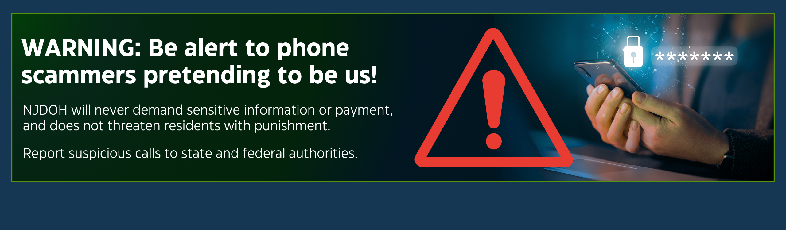 Caution symbol with a phone