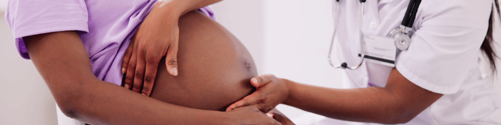 Pregnant women and a doctor.