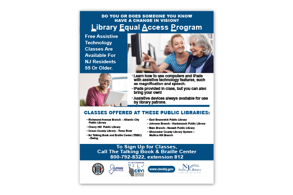 Library Equal Access Program (LEAP) brochure front page