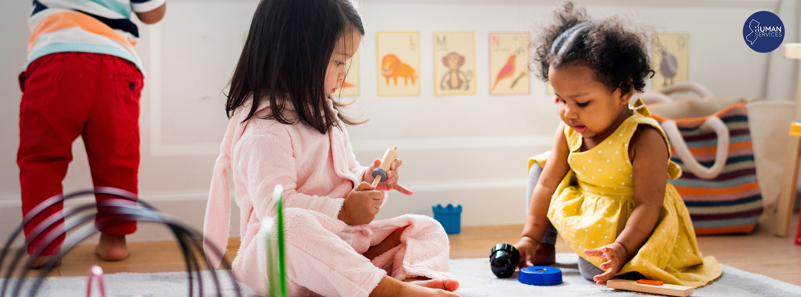 Kids playing with toys