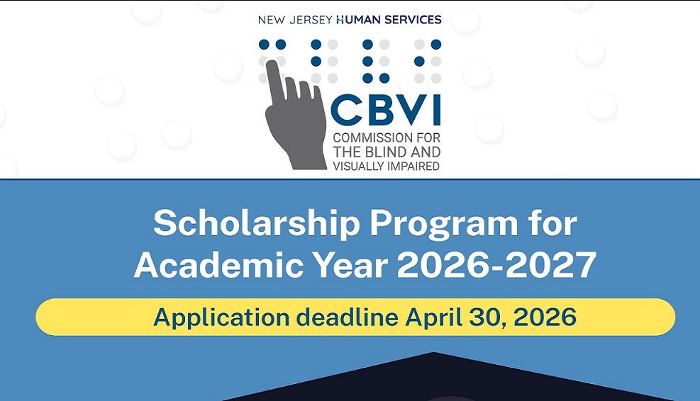 NJ Human Services Opens College Scholarship Program for Blind, Deaf-Blind and Visually Impaired Students