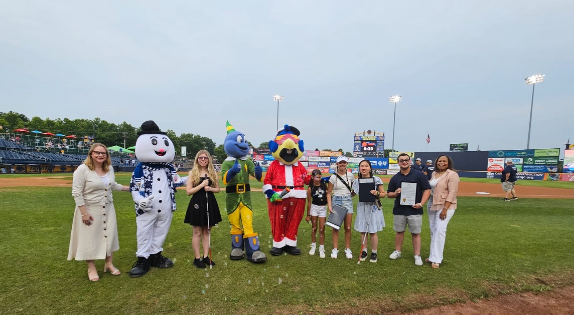 NJ Human Services Honors Blind and Visually Impaired Individuals at Trenton Thunder Game 