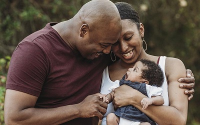 parents with baby