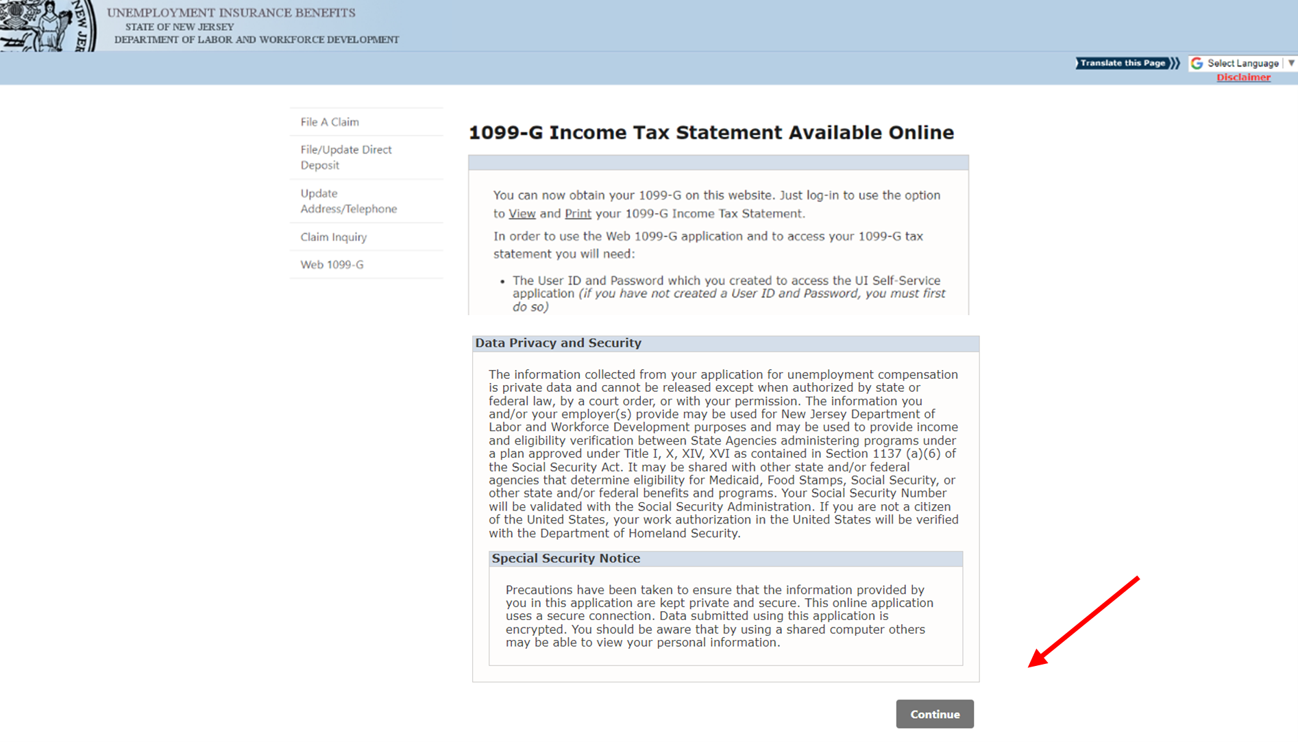 screenshot displayed