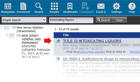 At next screen, click on the icon to the left of “Title 33 Intoxicating Liquors” or click directly on “Title 33 Intoxicating Liquors”