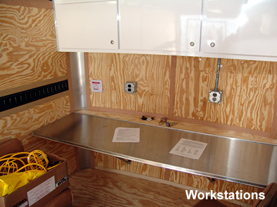 Workstations housed with Trailer