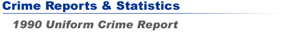 Crime Reports & Statistics - 1990 Uniform Crime Report