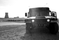 Humvee at nuclear facility