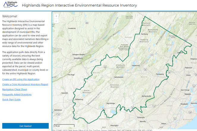 Map linking to Highlands Region Interactive ERI