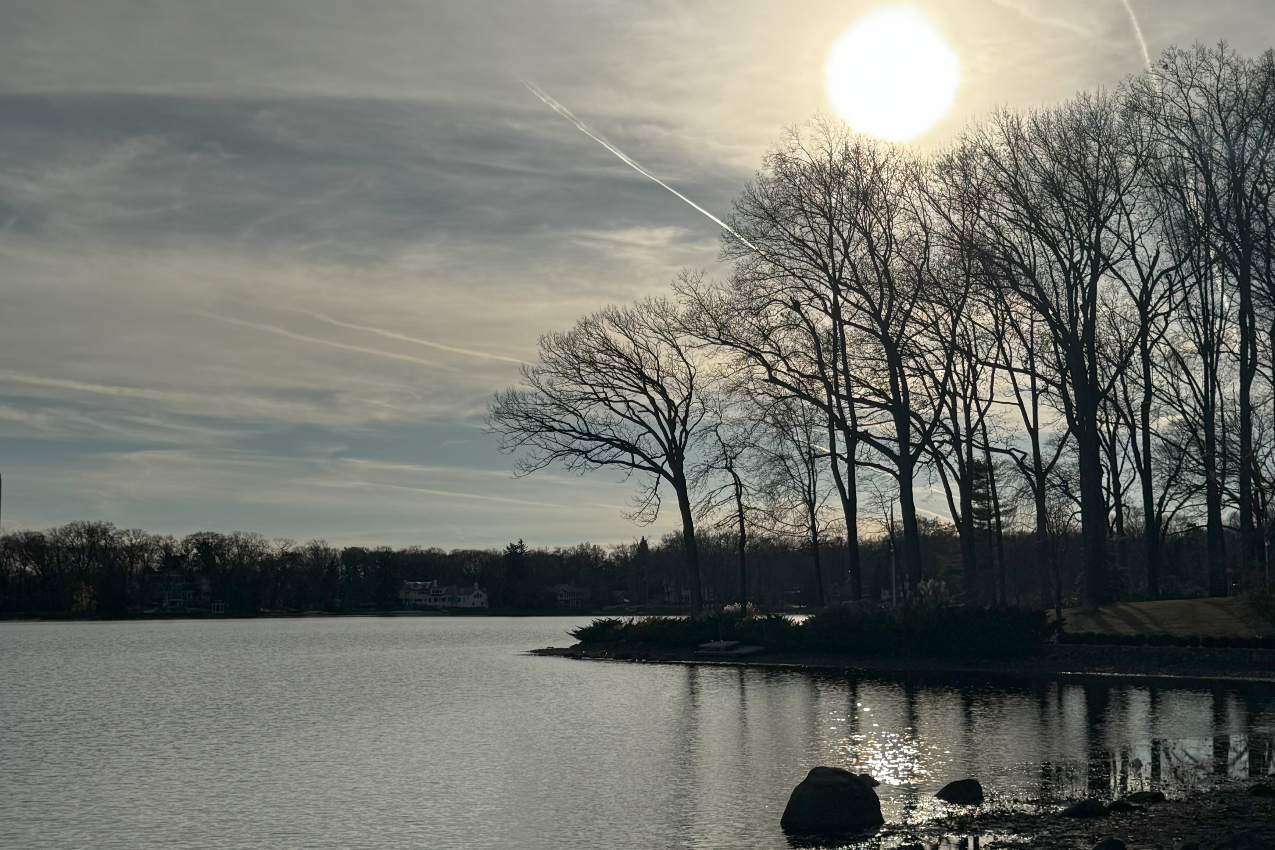 lake at sunset