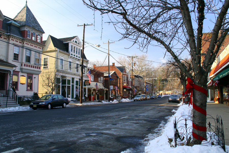 Main street clinton, winter