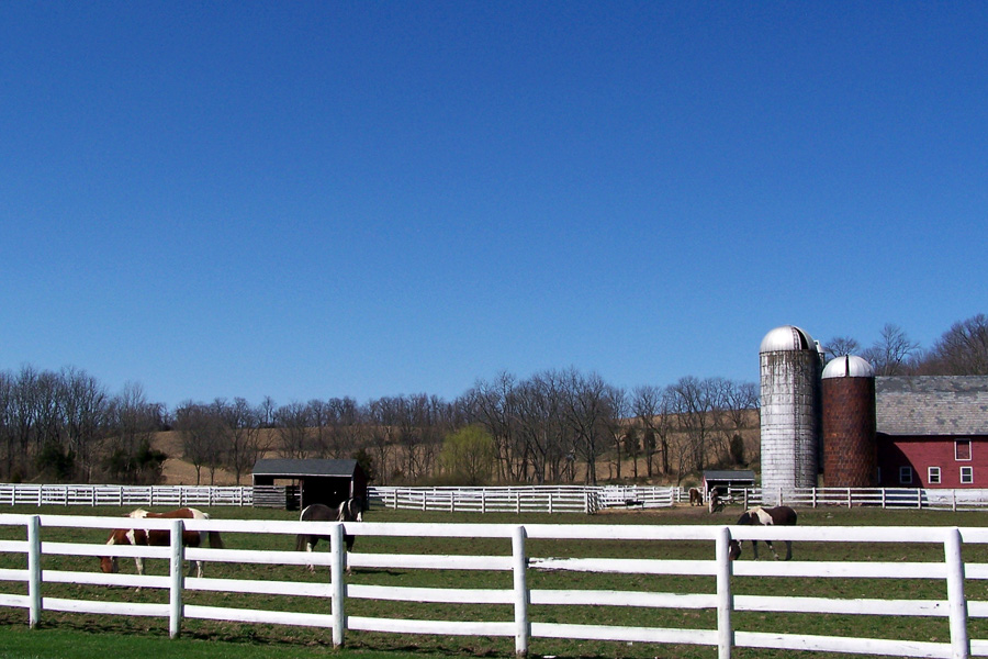 farm silo and fence