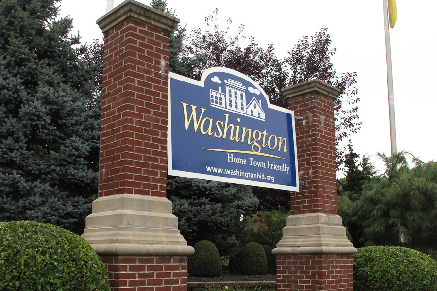 welcome to washington borough sign