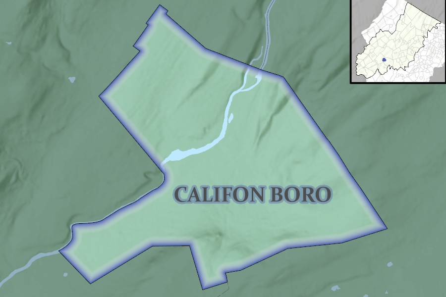 Califon Borough map