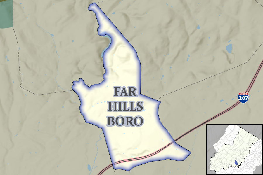 Far Hills Borough map